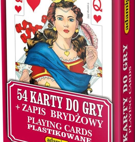 Adamigo 25 Karty Do Gry Plastikowane Czerwone