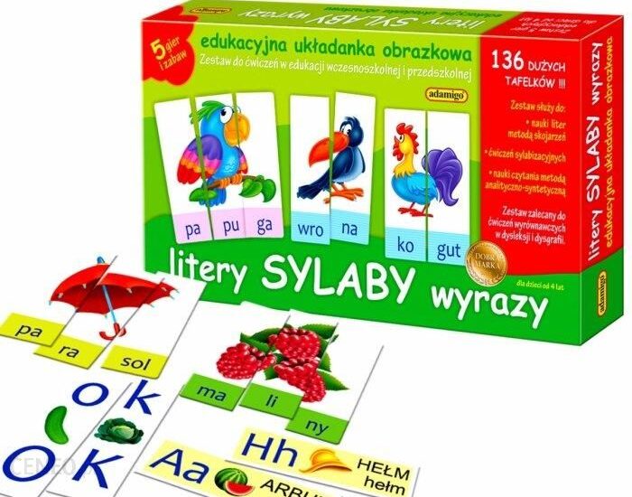 Adamigo Litery Sylaby Wyrazy