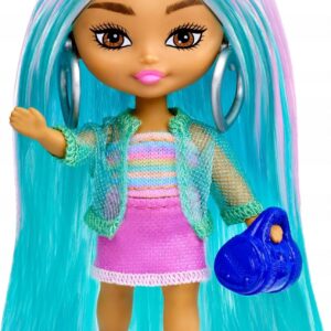 Barbie Extra Mini Minis Tęczowe włosy HLN45