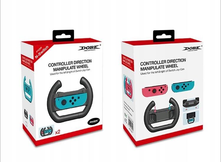 Dobe 2x Uchwyt Kierownica do Joy-Con Nintendo Switch (TNS852B)