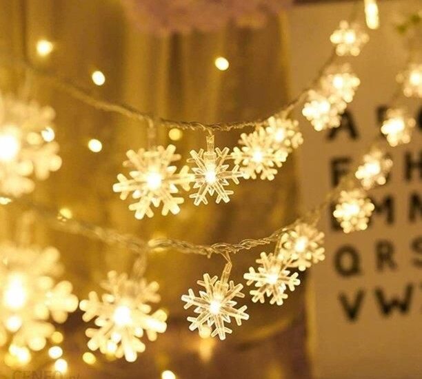 Foxbuy Lampki Led Girlanda Świąteczna Płatki Śniegu 3M F6316E9B 4355 4596 B399 8Bb2595E2438