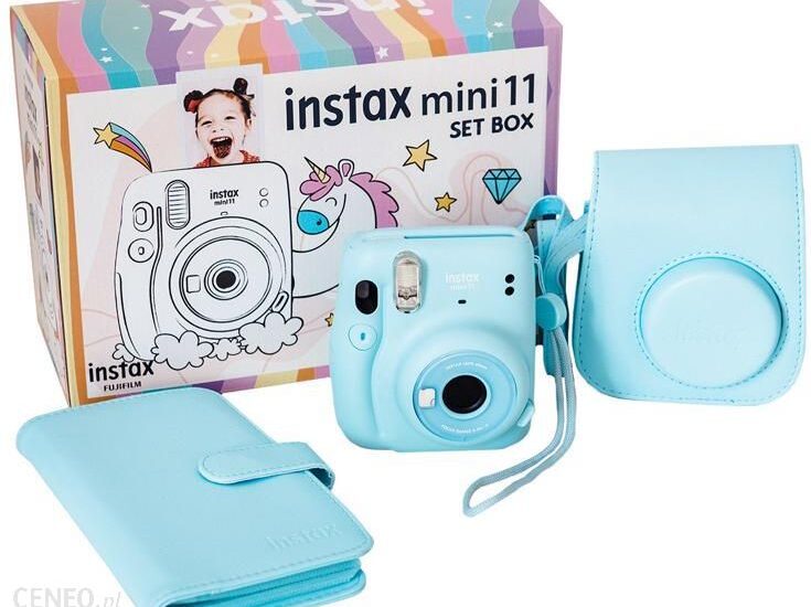 Fujifilm Instax mini 11 Sky Blue + album + case Sky Blue w zestawie