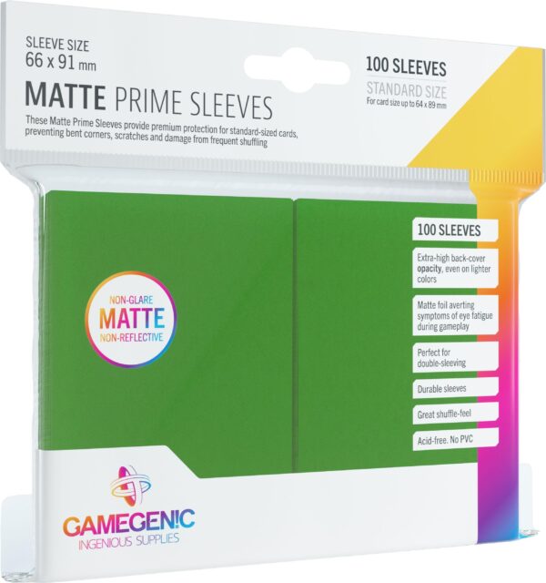 Gamegenic: Matte Prime CCG Sleeves (66x91 mm) Green 100 szt.