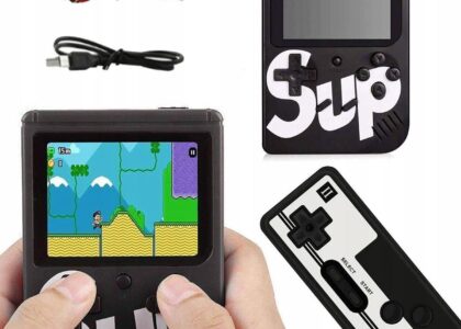 Konsola Mini Retro Sup 400 Gier Pad Czarna