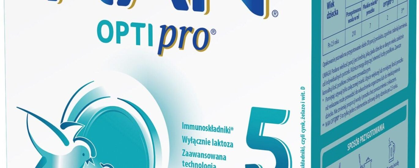 NESTLE NAN OPTIPRO 5 Mleko Modyfikowane Junior dla dzieci po 2