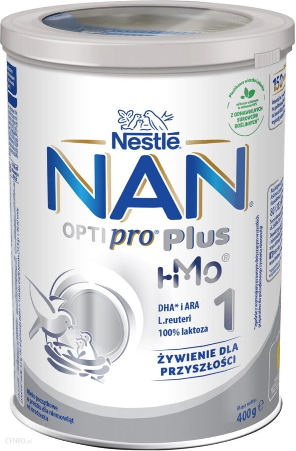 NESTLE NAN OPTIPRO Plus 1 HM-O Mleko Początkowe dla niemowląt od urodzenia 400g