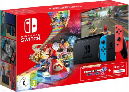 Konsola Nintendo Switch + Mario Kart 8 Deluxe + NS Online 90 Dni