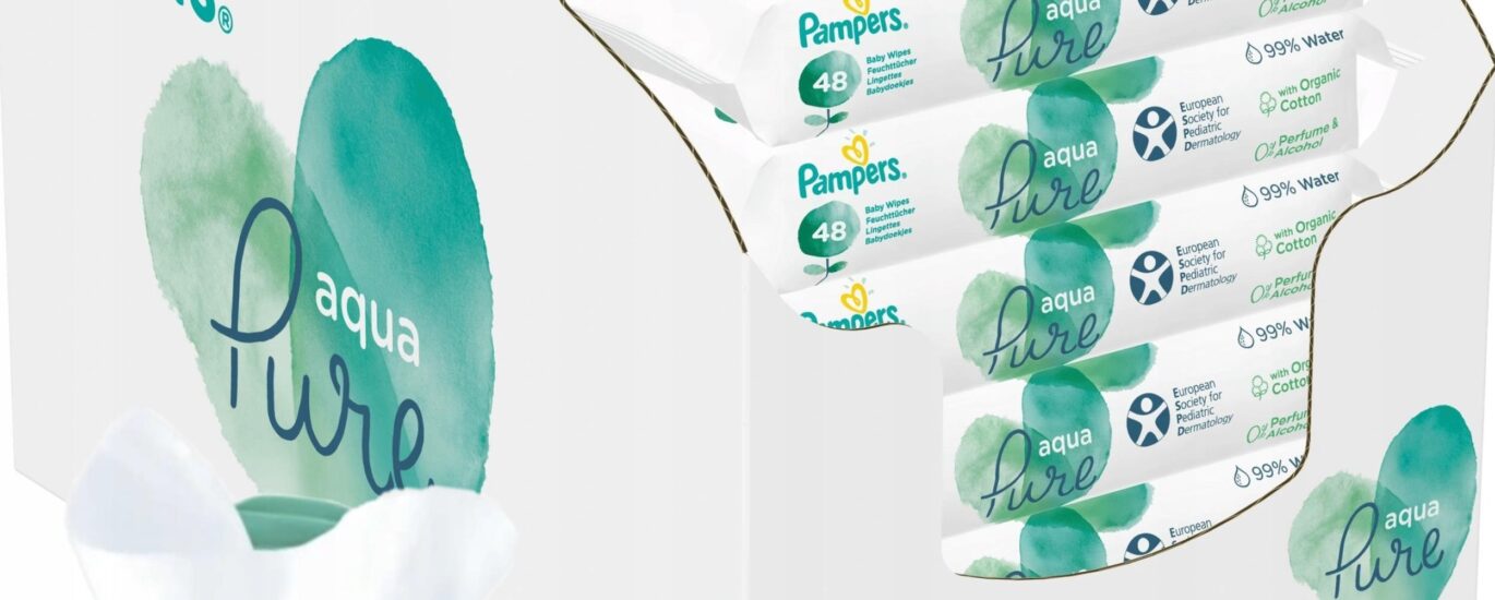 Pampers Chusteczki Czyszczące Dla Dzieci Aqua Pure 18X48Szt.