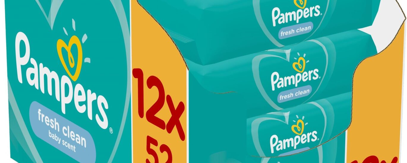 Pampers Fresh Clean Chusteczki nawilżane 12X52Szt.