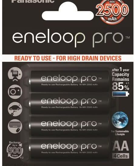 PANASONIC Eneloop Pro AA 2500mAh 4 szt.