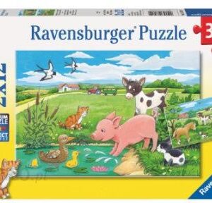 Ravensburger Puzzle 2X12 Młode Zwierzątka Na Wiosce 7582
