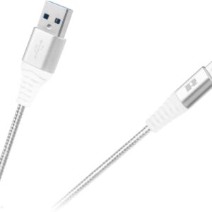 REBEL KABEL USB - USB TYPU C REBEL 100 CM BIAŁY (RB6001100W)