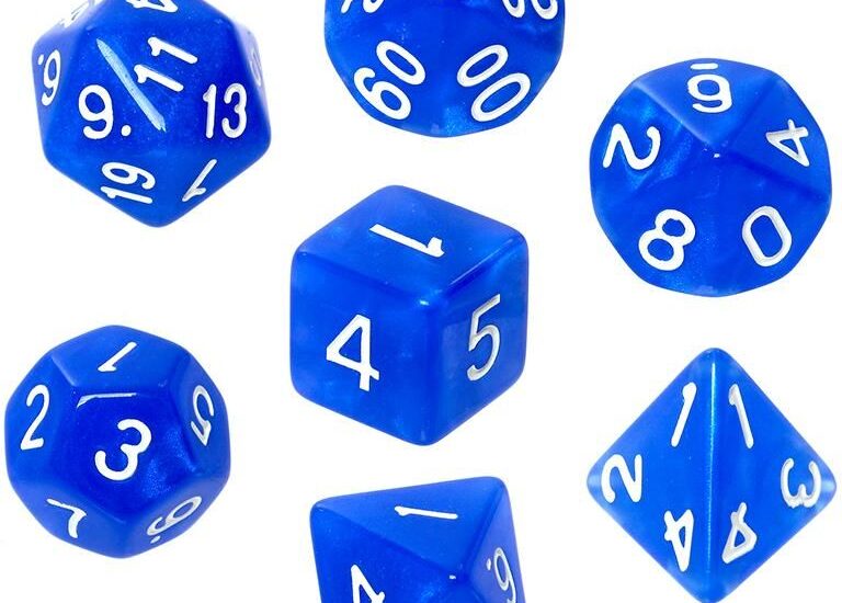 Rebel Komplet kości RPG Kamienie Księżycowe Lapis Lazuli