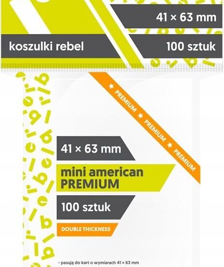 Rebel Koszulki Mini American Premium 41x63mm 100szt