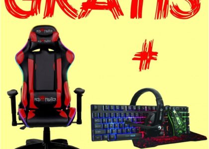 Red Fighter C8 Czarno-Czerwony + zestaw 3 w 1 CM370