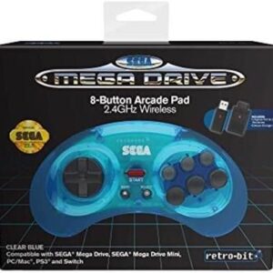 Retro-bit SEGA Mega Drive MD 8-B 2.4G Wireless Blue Nintendo Switch