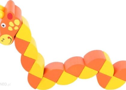 Small Foot Drewniana Żyrafa Elastyczna Zabawka Na Sznurku