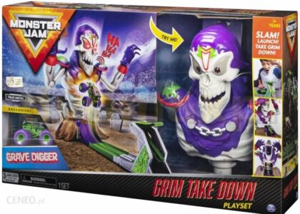 Spin Master Monster Jam Grim Take Down Zestaw Z Zombie I Grave Digger