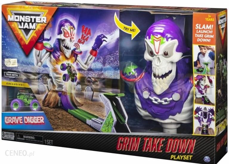 Spin Master Monster Jam Grim Take Down Zestaw Z Zombie I Grave Digger