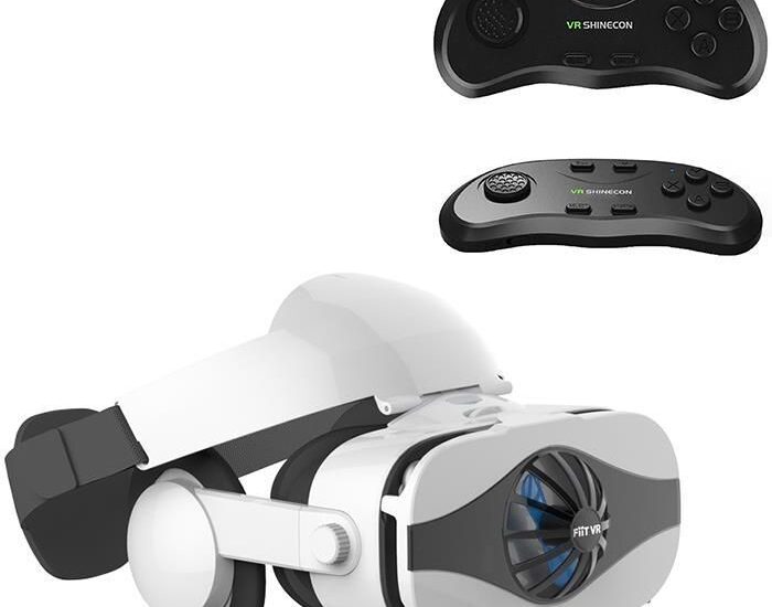 Strado Zestaw Okulary gogle VR 3D 360 FiiT 5F + słuchawki + Gamepad