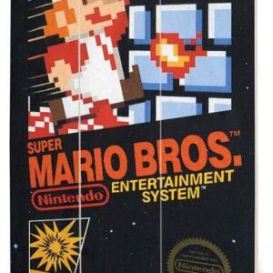 Super Mario Bros. Nes Cover Drewniana Dekoracja Na Ścianę Wielokolorowy