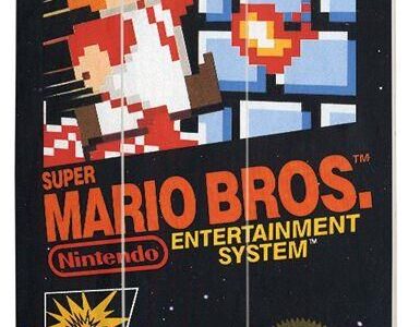 Super Mario Bros. Nes Cover Drewniana Dekoracja Na Ścianę Wielokolorowy