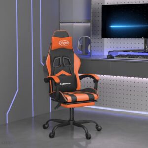 vidaXL Obrotowy fotel gamingowy z podnóżkiem