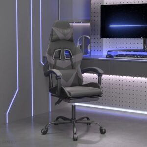 vidaXL Obrotowy fotel gamingowy z podnóżkiem